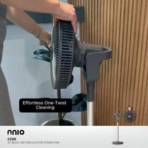 NNIO EZ88 12" BLDC Air Circulator Stand Fan | Easy to Detach Easy to Clean
