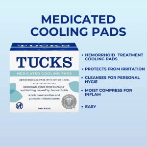 TUCKS Medicated Cooling Pads Hemorrhoidal pads w/ witch hazel 100pads