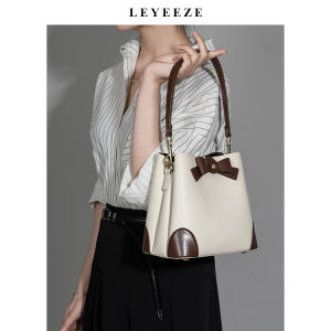 Leyeeze Small Bow Niche Design Bucket Bag: A Stylish Women's Shoulder Handbag