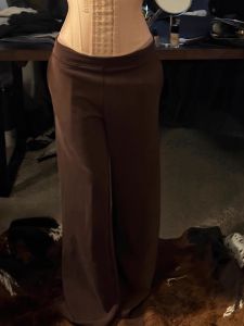 กางเกงขายาวทรงตรง Dorff Ann ทรงหลวมสบาย ๆ สำหรับผู้หญิง ฤดูใบไม้ร่วง 2024 กางเกงขายาวทรงตรง ทรงหลวมสบาย ๆ ผ้าโพลีเอสเตอร์ โมดอล ยืดหยุ่น