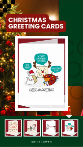 Brie Cheese Christmas Greeting Card | Cheese-ons Greetings: Brie Merry We | A6 Card + Free Envelope