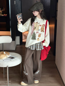 MPW | Girls Cotton Print Two-Piece Set Korean Style Autumn Fashionable Childrens Clothing Pure Cotton Comfortable Daily Wear For Ages 3-14