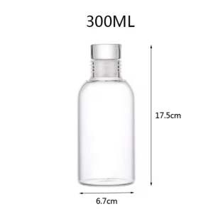 Time Stamp Scale Glass Water Bottle Heat Resistant Transparent Water Cup Creativity Sports Portable Drinking Bottles Full Glass Water Bottle Time Marking Water Bottle Juice Bottle Coffee Bottle