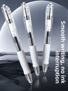 Deli Smooth Quick-Dry Ballpoint Pen Black Bullet Head Office Stationery Neutral Pen Student Business Supplies Rollerball Pen