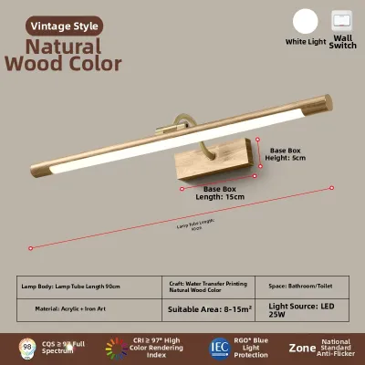 FANZHEN | Bedroom Bathroom Wall Light Antique Copper Finish