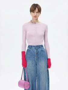 Swan Neck Wool Knitted Base Shirt
