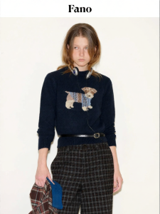 Fano | Áo Sweater Len Thiết Kế Cổ Điển