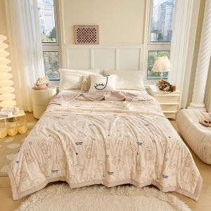 Air Conditioning Summer Cool Cotton Duvet Anti-Bacterial Soy Fiber Pure Cotton Machine Washable Single Person Summer Quilt