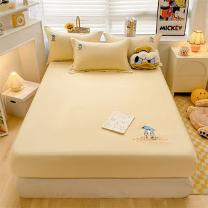 100% Tinh Khiết Bông Mềm Phim Hoạt Hình Bộ bọc nệm Sang Trọng Đôi Nữ Hoàng King size tấm ga trải giường Với Tấm đáy đàn hồi Cho Người Lớn Kid