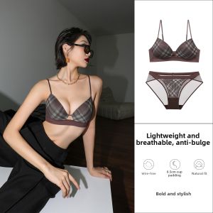 DXTOXS | Summer Thin Bra Set For Small Breasts Lift And Support No Underwire Triangle Cup
