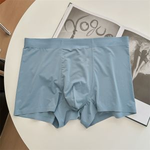 Ice Silk Bare Sensation Lightweight Mens Underwear U-Shaped Sac Bag Flat Angle Simple Comfortable Non-Restrictive Four Corner Pants