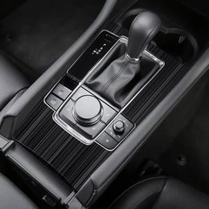 Thép Không Gỉ Gear Shift Panel Trim Sticker Cho Mazda 3 BP 2019-2025 Nước Cốc Bao Da Phụ Kiện Xe Hơi