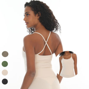 SHINBENE Super Cloud Strappy Cross Back โยคะยิม Bra เบาะฟิตเนส Crop Top กีฬา Bras