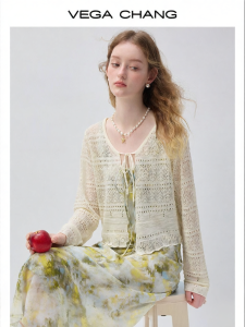 VEGA CHANG | Áo Cardigan Knit Mềm Mại và Thân Thiện với Da