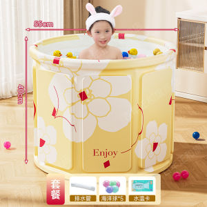Childrens Bath Bucket Foldable Kids Home Bath Barrel Thickened Bath Bucket Baby Bathtubs Large Baby Swimming Bucket