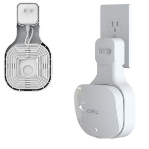 For eero mesh wifi router Wall Mount Bracket  With Cable Storage Stable PC Case for Eero Mesh WiFi System Router Outlet Holder