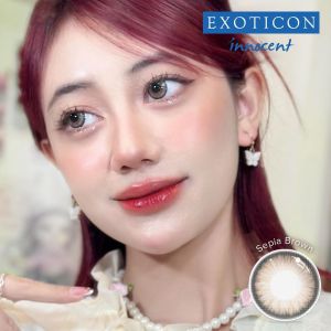 Softlens Big Eye New Innocent Dia. 16mm Normal & Minus ( -0.50 s/d -6.00 ) Sepia Brown Smoke Grey Soflens By Exoticon