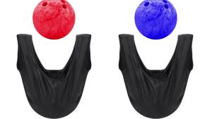 Bowling Seesaw Bag 2 Pack Bowling Polisher Bag Carrier Ball Cleaner Holder Bag Bowling Cleaner Towel(Black)