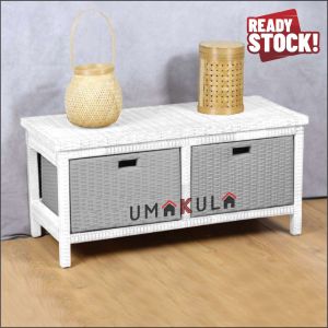 (LAGI TURUN HARGA) Rak lemari rotan sintetis type 6 dvd warna kombinasi model terbaru th 2024