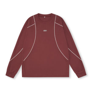 Casual Loose Long Sleeve round Neck T-Shirt Couple Cotton Cool Feeling Spring Summer Fashion FPA Sport Horse Cotton T-Shirt