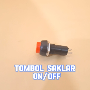 SSB1 SAKLAR TOMBOL PUSH ON/OFF / SWITCH SAKLAR ON/OFF D=12MM PBS-1