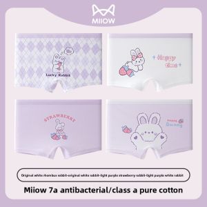 Miiow | Girls Cotton Underwear Antibacterial Comfortable Flat Angle Pants Baby Girls Developmental Period Children Little Girls Briefs