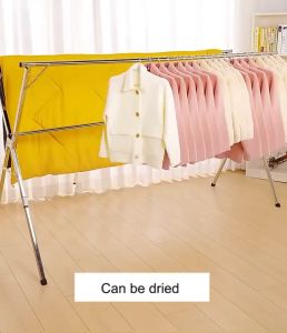 SUS304 Jemuran Baju Lipat/Gantungan Baju/Jemuran Baju Portable Stainless Steel/Tidak Diperlukan Instalas