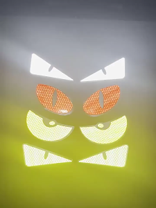 2Pcs Cat Eyes Reflective Safety Warning Sticker Night Driving Safety Decal For Auto Truck Motorcycle