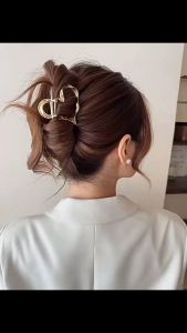 F4 Jedai Logam 5.2cm Cinta Hati Jepit Rambut Salon Motif Love Metal Alloy Hair Claw Clips HCM031