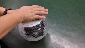 SXH  Solar Ball Light Post Lamp Gate Pillar Light Solar Light Automatically Lights Up at Dusk Home Use Round Ball Wall Light