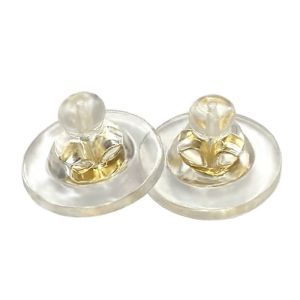 925 Pure Silicone Disk Ear Plugs Support Super Tight Ear Studs Post Earrings Support Ultra Tight Ear Decorations Silver Accessories