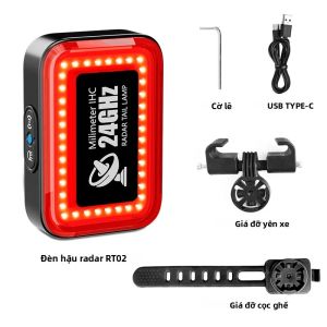 Đèn Hậu Thông Minh CYCLAMI Cho Xe Đạp Leo Núi Và Xe Đạp Đường Trường Tích Hợp Radar Chống Nước Sạc USB Có Đèn Và Âm Thanh Cảnh Báo Nhấp Nháy