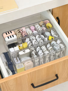 Data Cable Storage Box Mobile Phone Charger Plug Charging Cable USB Cable Storage Fantastic Dustproof Separation Finishing Box