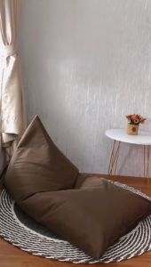 Bean bag Triangle OUTDOOR INDOOR  Plus Isi SiaP Pakai Size L WATERPROOF Adem Dan Lembut