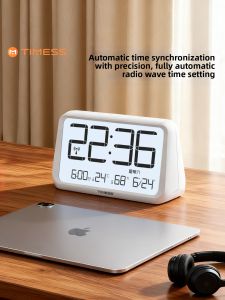 TIMESS | Automatic Time Sync Electric Wave Clock Student Wake-Up Assistant