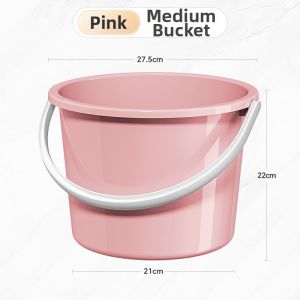 FURENJILI | Multifunctional Thickened Plastic Bucket Portable for Student Dorm Luxury Transparent with Lid