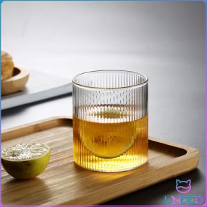 Need. 300ml Glass Coffee Cup Tea Milk Yogurt Mug Creative Transparent Straight Vertical PatternDrinkware