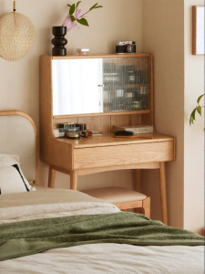 YUANSHI YUANSU | Solid Oak Wooden Dressing Table and Desk for Bedroom