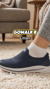 Skechers Women GOwalk 8 Lillian Walking Shoes - 125949-NVY Air-Cooled Goga Mat Kasut Sneaker Casual Perempuan SALE