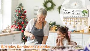 Birthday Gifts for Mom & Grandma: Wooden Family Birthday Plaque Reminder Calendar