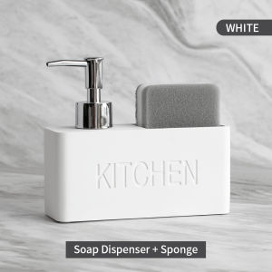 Modern kitchen accessories Soap Dispenser Set Liquid hand soap dispenser pump bottle brushes Holds and Stores Sponges Scrubbers