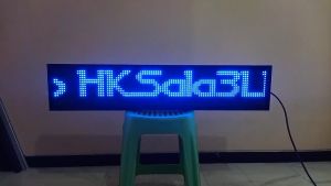 Running Text Biru 20x100cm Wifi Outdoor