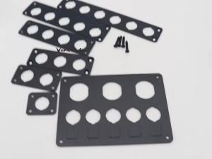 Aluminum Alloy Rocker Switch Panel 1/2/3/4/5/6 Way Gang Car Boat Button Toggle Switch Panel Housing Holder for ATV Truck Camper