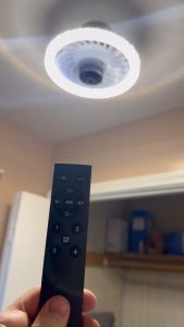 Ceiling Fans With Lights And Remote Electric Fan Inverter Modern Ceiling Fans Crystal Lampshade 45W 7 Blades 4 Wind Speeds 3 Color Smart Ceiling Fan with LED Light for Living Room Bedroom Kitchen