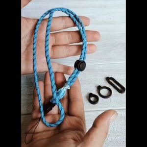 Tali Gantungan HP Multifungsi Warna Biru Model Simpul DNA