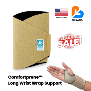 [CLEARANCE][SG READY STOCK] Comfortprene Long Wrist Wrap Support | Adjustable Compression Wrist Brace for Sports Strain & Daily Use