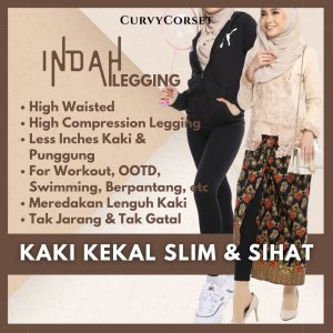 Curvycorset Premium Indah Curvy Legging Slimming Pants Compression Relieve Varicose Vein 打底裤 Wanita Body Shaper Seluar Berpantang 瘦身裤