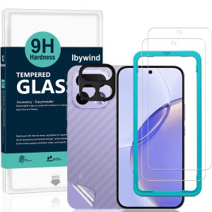 Ibywind For Realme 16 Pro 5G Screen Protector(Pack of 2)with 1pc Metal Lens Protector1pc Carbon Fiber Back FIlmEasy Install Kit