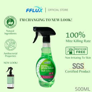 FFLUX Natural Bed Bug & Dust Mite Control Spray Bug Spray Pepijat Pest Control Repellent Spray Pepijat Bug & Hama Habuk Semula Jadi