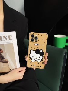 Cute Kitty Cat Silicone Phone Case for  15Promax New Model Crossbody Strap Anti-Fall Dirt-Resistant Compatible with Xiaomi 14